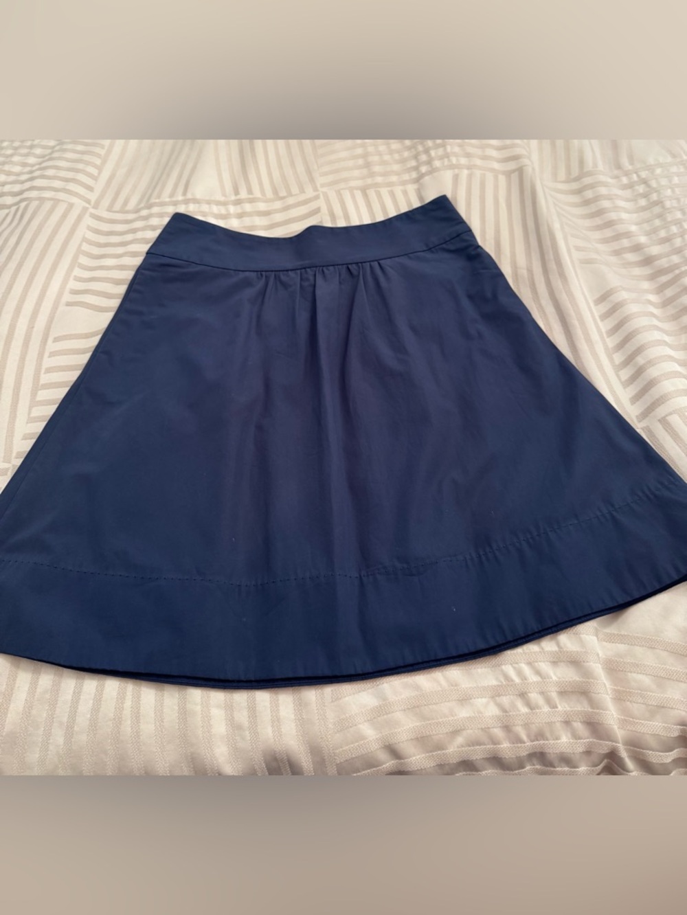 J. Crew Cotton A-Line Skirt in Navy, Size 2 NWOT